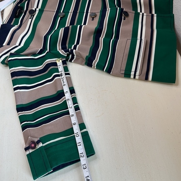Talbots Green & Blue Striped Jacket Size 8 - Picture 13 of 13